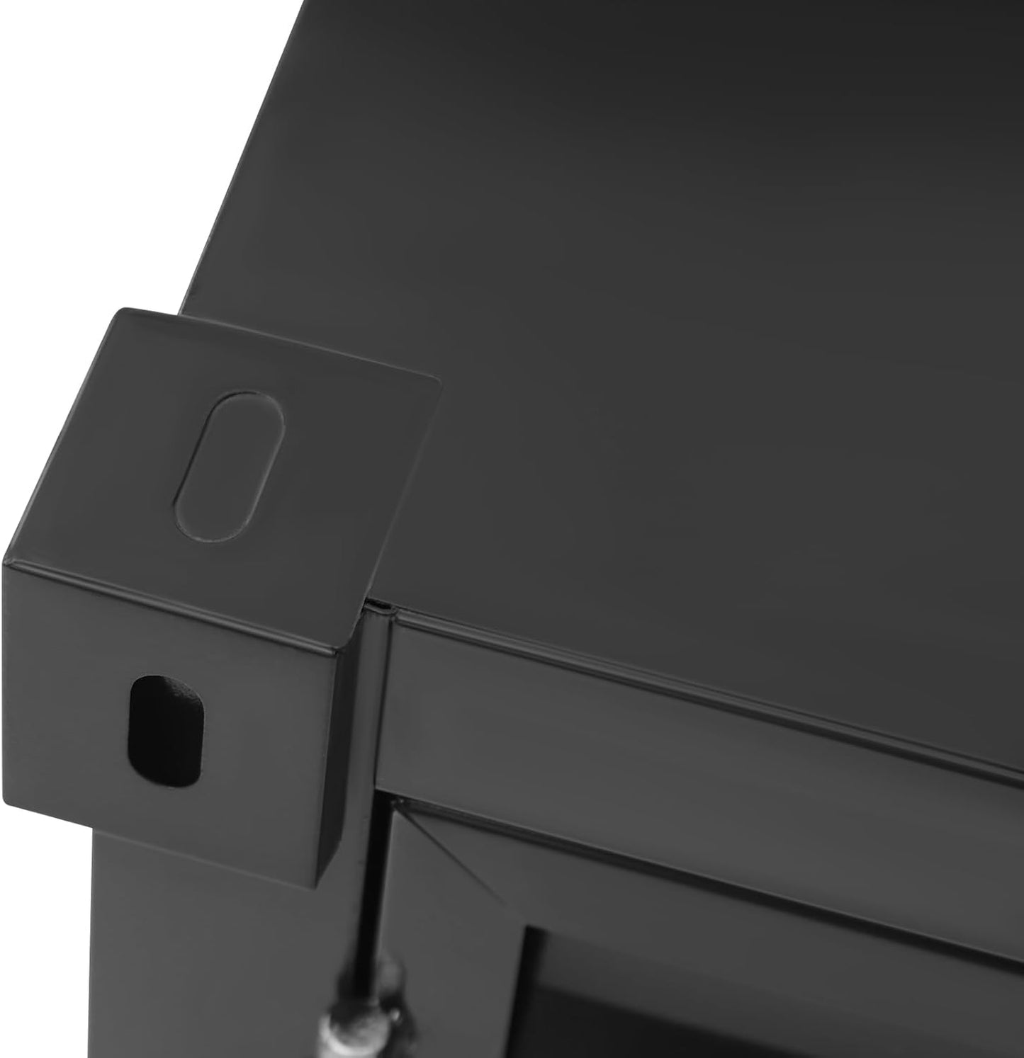 Industrial Nightstand with Storage 🖤 Modern Bedside Table