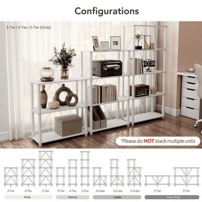 3-Tier Open Display Bookcase 📚 Modern Storage Shelf