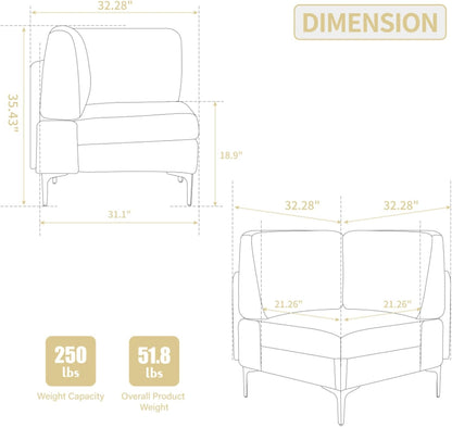 Modular Sectional Sofa 🛋️ Configurable Living Room