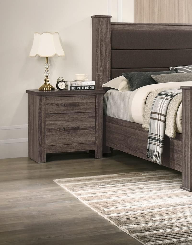 Modern Wooden Nightstand 🪵 Minimalist Bedside Table for Bedroom
