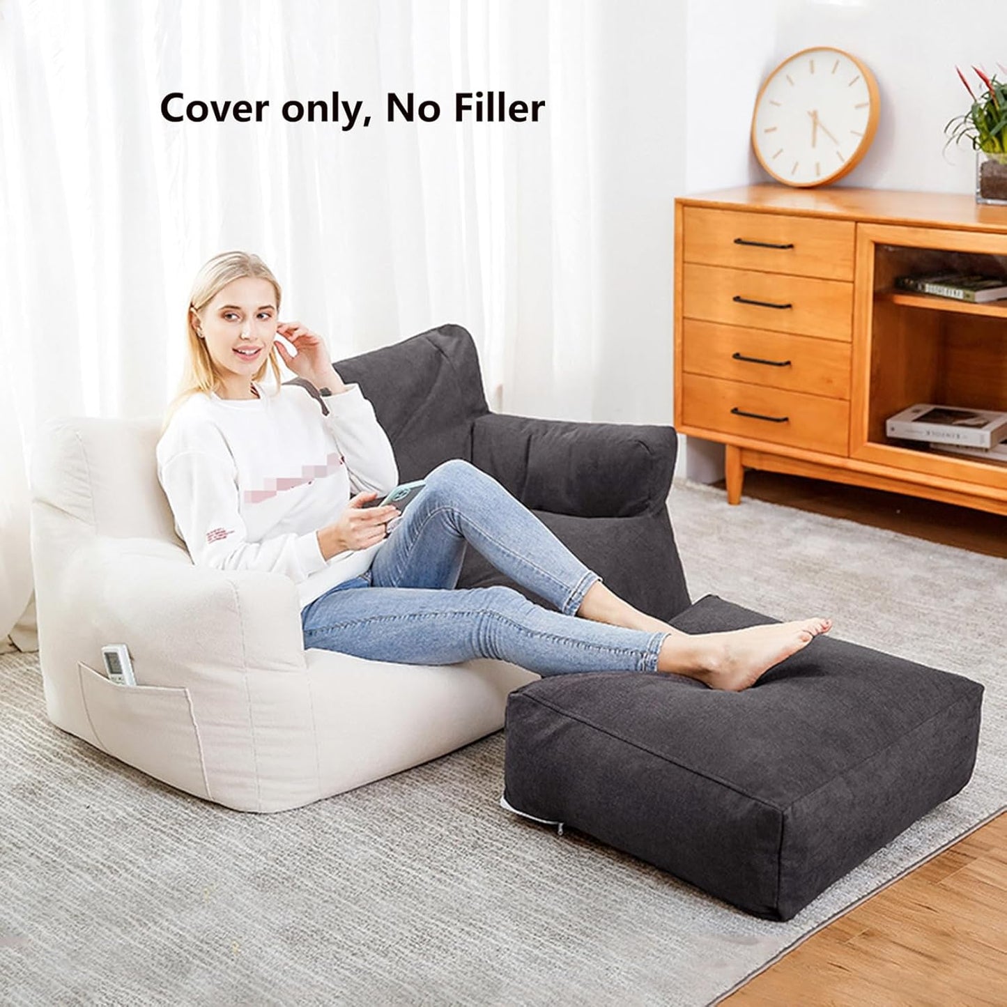 Stuffed Sunflower Storage Ottoman 🌻 Soft Furniture Decor