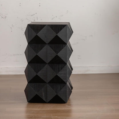 Embossed Pattern Accent Furniture 🪑 Modern Decorative Stool