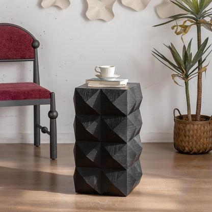 Embossed Pattern Accent Furniture 🪑 Modern Decorative Stool