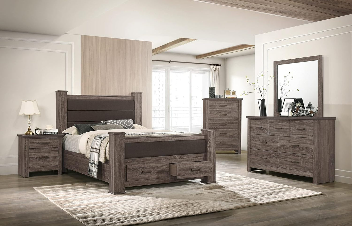 Modern Wooden Nightstand 🪵 Minimalist Bedside Table for Bedroom